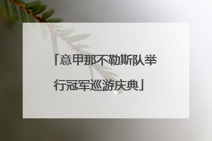 意甲那不勒斯队举行冠军巡游庆典