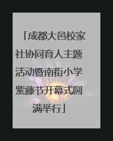 成都大邑校家社协同育人主题活动暨南街小学紫藤节开幕式圆满举行