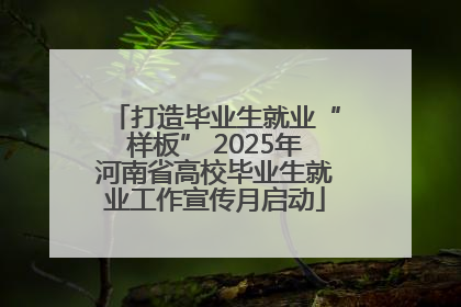 打造毕业生就业“样板” 2025年河南省高校毕业生就业工作宣传月启动