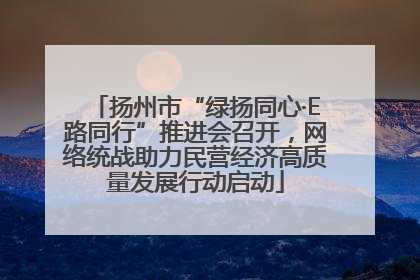 扬州市“绿扬同心·E路同行”推进会召开，网络统战助力民营经济高质量发展行动启动