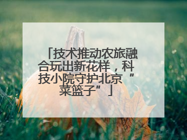 技术推动农旅融合玩出新花样，科技小院守护北京“菜篮子”