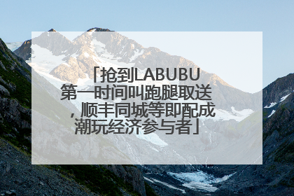 抢到LABUBU第一时间叫跑腿取送，顺丰同城等即配成潮玩经济参与者