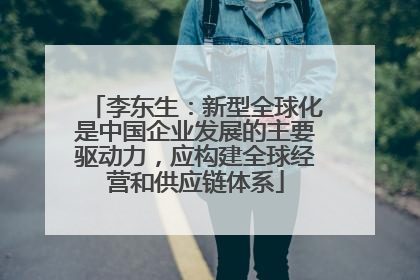 李东生：新型全球化是中国企业发展的主要驱动力，应构建全球经营和供应链体系