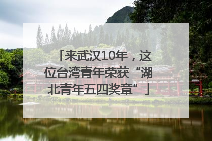 来武汉10年，这位台湾青年荣获“湖北青年五四奖章”
