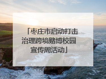 枣庄市启动打击治理跨境赌博校园宣传周活动