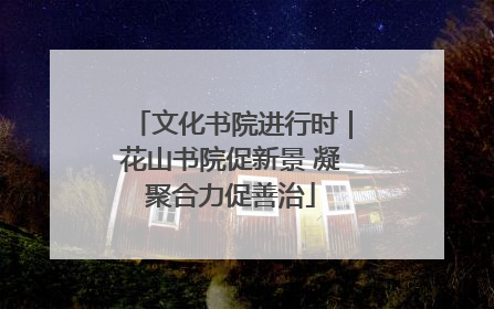 文化书院进行时｜花山书院促新景 凝聚合力促善治