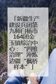 新疆生产建设兵团第九师白杨市164团金玉镇综治中心：“四维治理”淬炼边疆“枫桥样本”