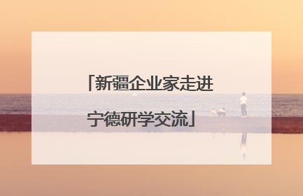 新疆企业家走进宁德研学交流