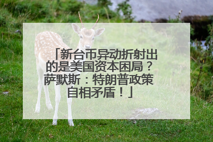 新台币异动折射出的是美国资本困局？萨默斯：特朗普政策自相矛盾！