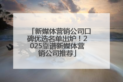 新媒体营销公司口碑优选名单出炉！2025靠谱新媒体营销公司推荐
