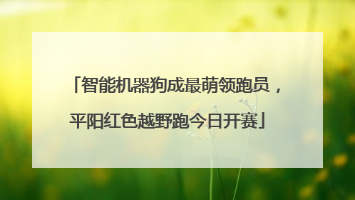 智能机器狗成最萌领跑员，平阳红色越野跑今日开赛