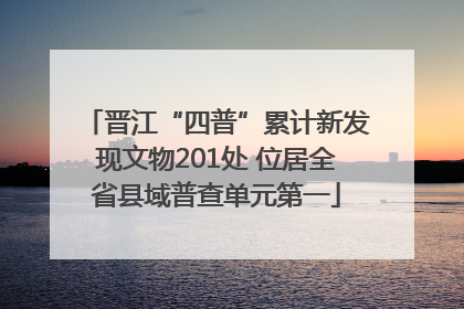 晋江“四普”累计新发现文物201处 位居全省县域普查单元第一