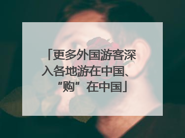 更多外国游客深入各地游在中国、“购”在中国