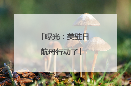 曝光：美驻日航母行动了