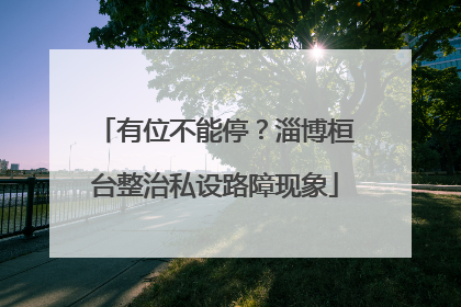 有位不能停？淄博桓台整治私设路障现象