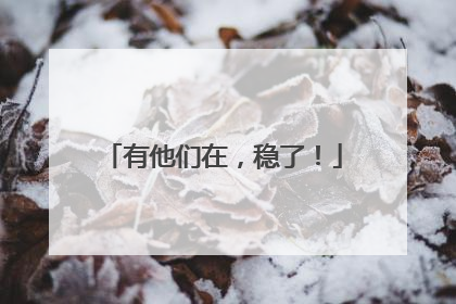 有他们在，稳了！