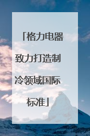 格力电器致力打造制冷领域国际标准