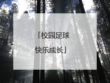 校园足球 快乐成长