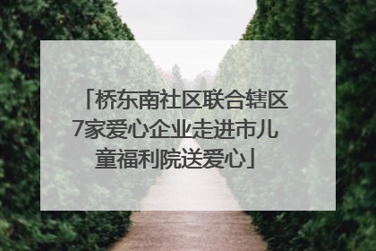 桥东南社区联合辖区7家爱心企业走进市儿童福利院送爱心