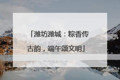 潍坊潍城：粽香传古韵，端午颂文明