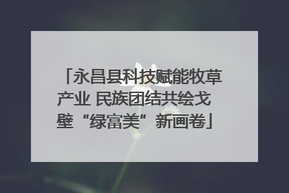 永昌县科技赋能牧草产业 民族团结共绘戈壁“绿富美”新画卷