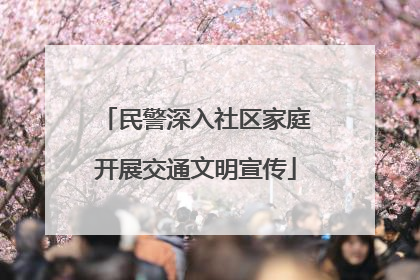 民警深入社区家庭开展交通文明宣传