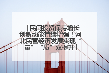 民间投资保持增长 创新动能持续增强！河北民营经济发展实现“量”“质”双提升