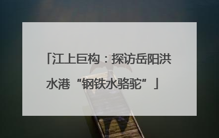 江上巨构：探访岳阳洪水港“钢铁水骆驼”