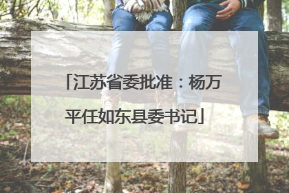 江苏省委批准：杨万平任如东县委书记