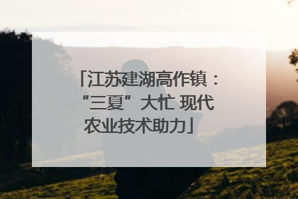 江苏建湖高作镇：“三夏”大忙 现代农业技术助力