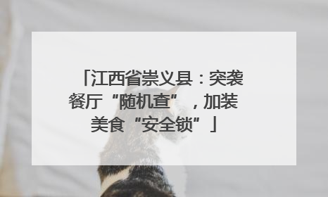 江西省崇义县：突袭餐厅“随机查”，加装美食“安全锁”
