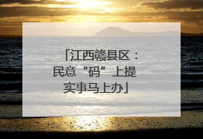 江西赣县区：民意“码”上提 实事马上办