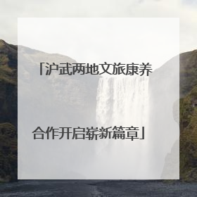 沪武两地文旅康养合作开启崭新篇章