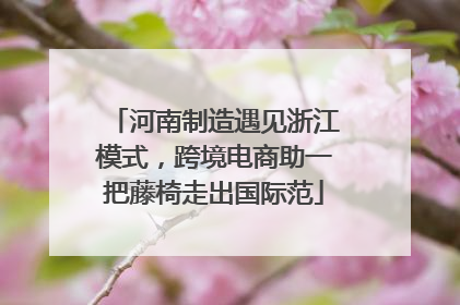 河南制造遇见浙江模式，跨境电商助一把藤椅走出国际范