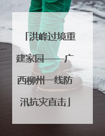 洪峰过境重建家园——广西柳州一线防汛抗灾直击