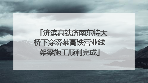 济滨高铁济南东特大桥下穿济莱高铁营业线架梁施工顺利完成