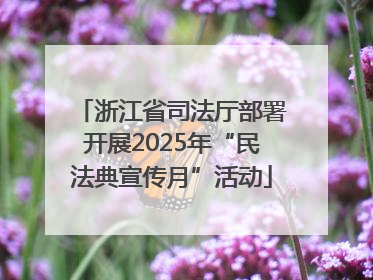 浙江省司法厅部署开展2025年“民法典宣传月”活动