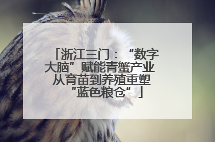 浙江三门：“数字大脑”赋能青蟹产业 从育苗到养殖重塑“蓝色粮仓”