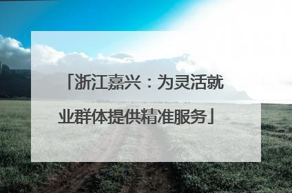 浙江嘉兴：为灵活就业群体提供精准服务