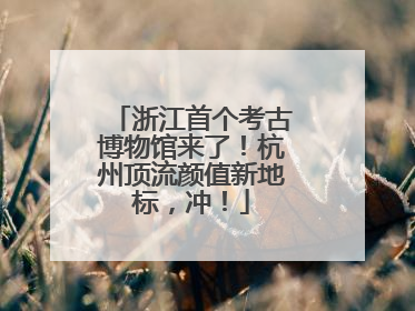 浙江首个考古博物馆来了！杭州顶流颜值新地标，冲！