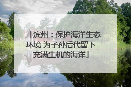 滨州：保护海洋生态环境 为子孙后代留下充满生机的海洋