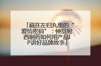 藏在左归丸里的“爱情密码”：仲景宛西制药如何用产品IP讲好品牌故事