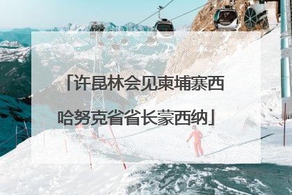许昆林会见柬埔寨西哈努克省省长蒙西纳