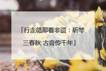 行走赣鄱看非遗：斫琴三春秋 古音传千年