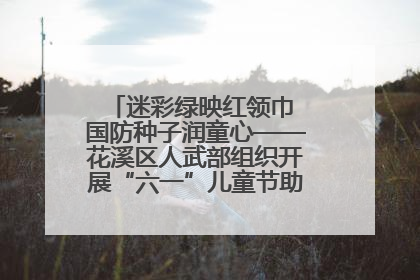 迷彩绿映红领巾 国防种子润童心——花溪区人武部组织开展“六一”儿童节助学兴教活动