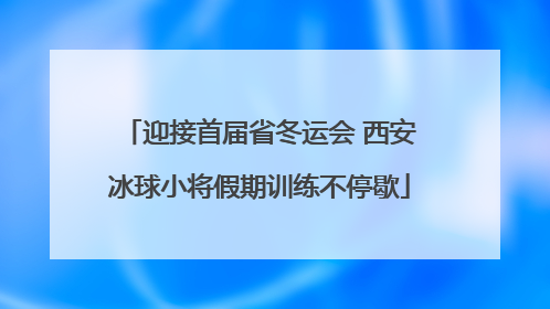 迎接首届省冬运会 西安冰球小将假期训练不停歇