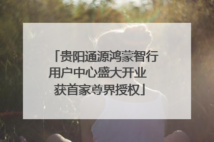 贵阳通源鸿蒙智行用户中心盛大开业 获首家尊界授权