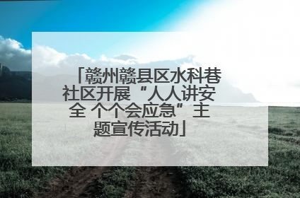 赣州赣县区水科巷社区开展“人人讲安全 个个会应急”主题宣传活动