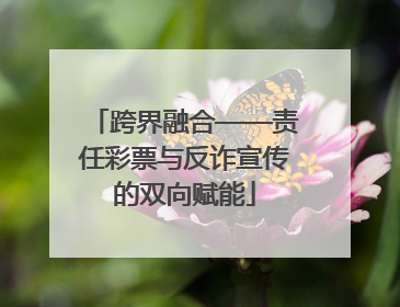 跨界融合——责任彩票与反诈宣传的双向赋能