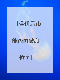 金价后市能否再破高位？